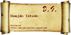 Demján István névjegykártya