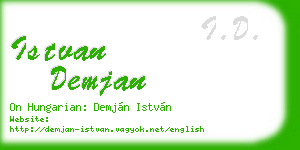 istvan demjan business card